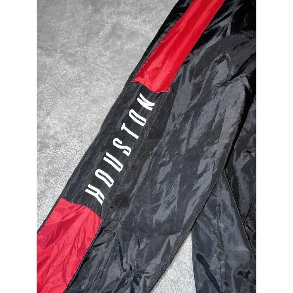 NBA HOUSTON ROCKETS Mens Black Hooded Rain Pullover Sz S